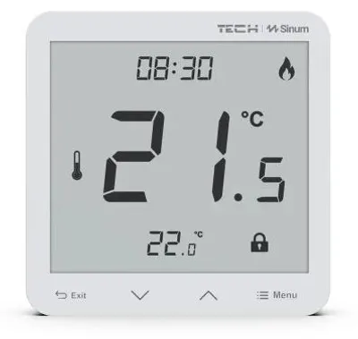 Image de Régulateur d'ambiance filaire sinum blanc R-S3 Tech Contrôleurs