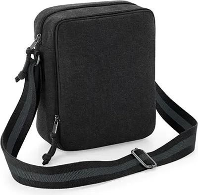 Produktbild von Quadra QD614 | Umhängetasche Vintage Canvas Mini Reporter, 22,5 x 18,5 x 9 - Farbe: Vintage Black - Größe: 22,5 x 18,5 x 9 cm