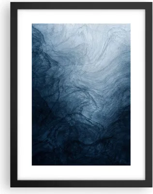 Produktbild von Gerahmtes Poster - Schwarzer Rahmen - Wasser Blau Farbe - 30x40 cm - Wand Bild - Wanddeko - Wandbilder - Kunstposter - Wandposter - Bilderrahmen - Bilder - Kunstdruck - P2BPA30x40-5106