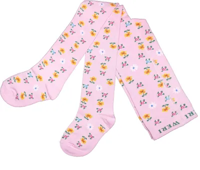 Produktbild von Kinderstrumpfhosen für Mädchen aus Baumwolle Zierlich Hellrosa Größe 98-104