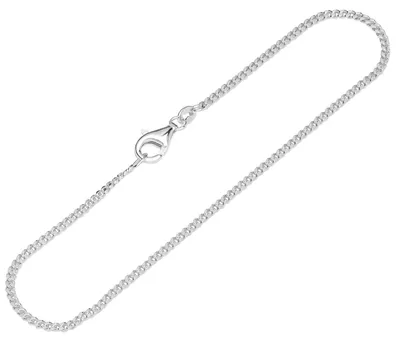 Productafbeelding van NKlaus armband, 925 sterling zilver, 19 cm, panzerketting, dubbel geplateerd met diamanten, damesarmband