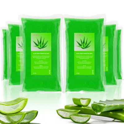 Produktbild von 6 Pack Paraffinwachs, 2700g Aloe Vera Nachfüllung Paraffinwachs Blöcke für Paraffinbad Hände und Füße, Lindert Muskelermüdung, Spendet Feuchtigkeit un