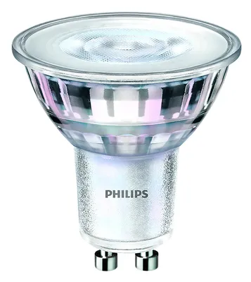 A studio shot of a Philips LED light bulb.