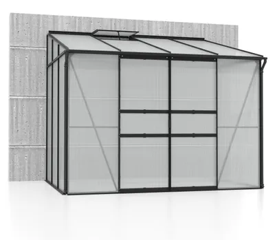 Produktbild von Vitavia Anlehn-Gewächshaus "Osiris 5200" schwarz 5,2 m² 4 mm HKP