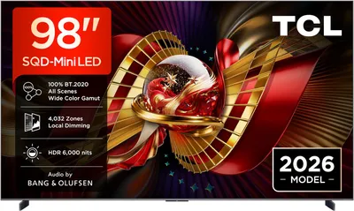 Produktbild von TCL 98C89L, 2,49 m (98"), 3840 x 2160 Pixel, 4K Ultra HD, SQD-Mini LED, Smart-TV, Schwarz