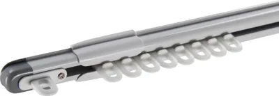 Produktbild von Vorhangschiene - ausziehbar - von 190 bis 360 cm - Aluminium - grauweiß
