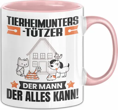 Produktbild von Tierheimunterstützer Tasse Geschenk für Tierheimunterstützer Der Mann Der Alles Kann Geschenkidee zum Geburtstag (Rosa)