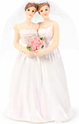 Produktbild von Hochzeitspaar Frauen Bräute Polyresin H10,7cm Brautpaar Tortenfigur