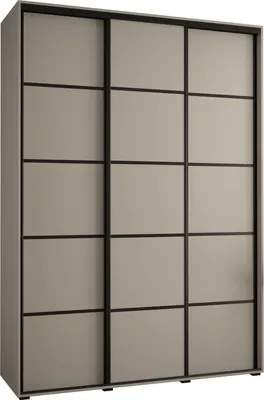 Produktbild von Kryspol Dakota 4 Schrank, drei Türen - 235,2x170x45cm - Kaschmir Schwarz