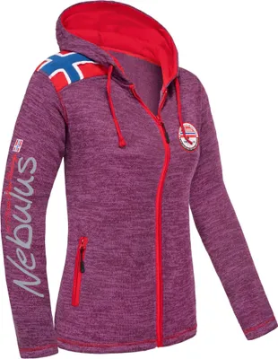 Produktbild von Nebulus Fleecejacke NORSKA Damen, warme Fleece Jacke, mit langem Full-Zip Reißverschluss, P5142 - Damen, lila, M/38