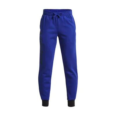 Zdjęcie produktu dla Spodnie dresowe UA Rival Fleece Script Jgrs-BLU