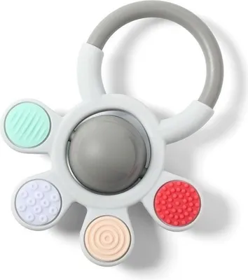 Produktbild von BabyOno Silikon-Baby-Beiring Ortho mit Rassel 0 m