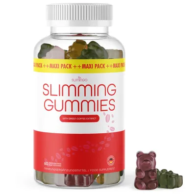 Produktbild von Slimingo Gummies | deine genussvolle Unterstützung | in der großen Maxi-Dose | Inhalt 60 Gummies