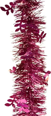 Obrázok produktu pre Vianočná reťaz bordová s listami 10cm x 2m