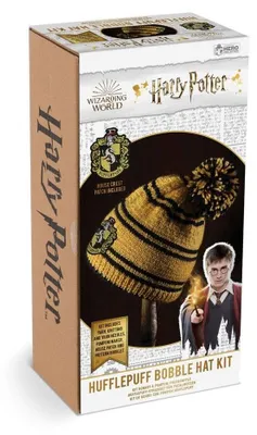Immagine prodotto di Kit di maglieria per cappello a cuffia Hogwarts Harry Potter - Set di maglieria per cappello della Casa di Hogwarts