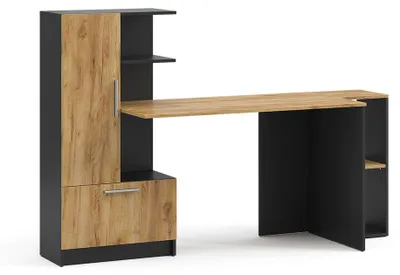 Immagine prodotto di Scrivania con ripiani Vicco Tomy Antracite/Rovere dorato 150 x 59 cm Set di 2, Model 59186