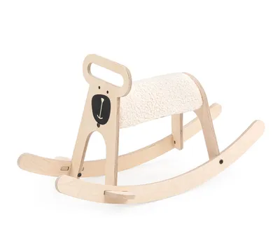 Produktbild von MamaToyz Holz Schaukelpferd Bär Natur 76x24x41cm