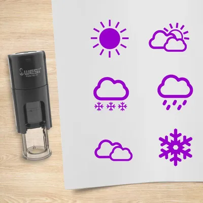 Immagine prodotto di Set di timbri CombiCraft di nuovo viola con 6 timbri