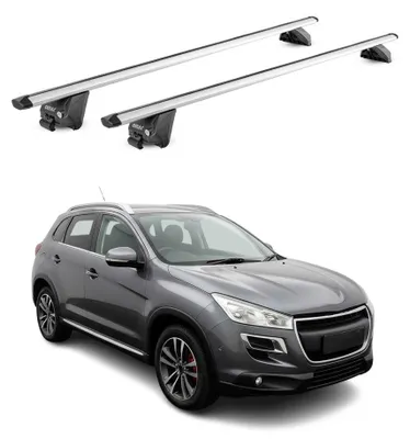 Image de Barres de toit transversales pour Peugeot 4008 2012-2017 Aluminium Gris ABE, Image générée par une IA