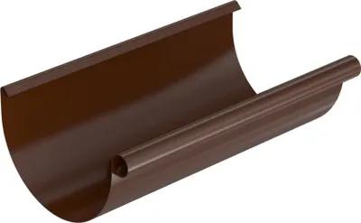 A single brown gutter section is shown against a white background.