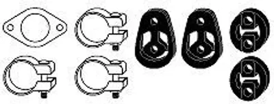 Produktbild von HJS 82 15 6491 Montagesatz Auspuffanlage Abgasanlage für FORD MONDEO II Kombi (BNP) MONDEO I Kombi (BNP)