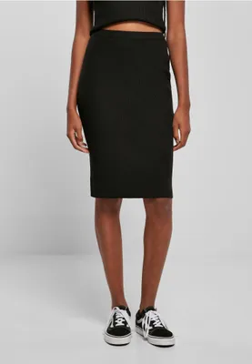 Produktbild von TB5058 - Ladies Rib Knit Midi Skirt black XXL