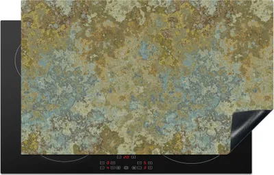 Produktbild von KitchenYeah© Herdabdeckplatte Muster - Abstrakt - Farbe - Gold , 83x51cm, Küche Deko, Glaskeramikkochfeld Herdabdeckung, Abdeckplatte fùr Kochfeld