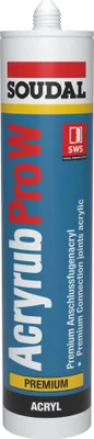 Produktbild von Bauacryl ACRYRUB Pro W Dichtstoff für den Innenausbau Kartusche 310 ml grau SOUDAL