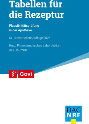 Produktbild von Tabellen für die Rezeptur