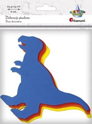 Obrázok produktu pre Penová dekorácia Dinosaury 6 ks Titanum
