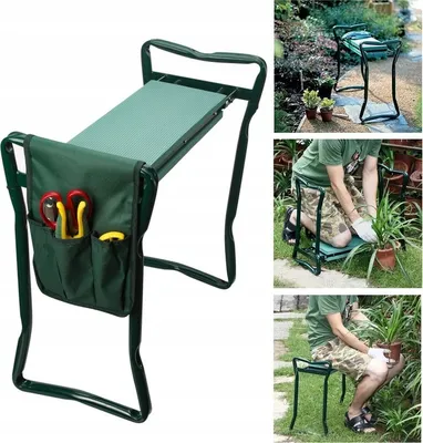 Produktbild von Klappbarer Gartenstuhl 3in1 mit Schaumstoffsitz, Stahlgestell, Maße 60x49x25 cm