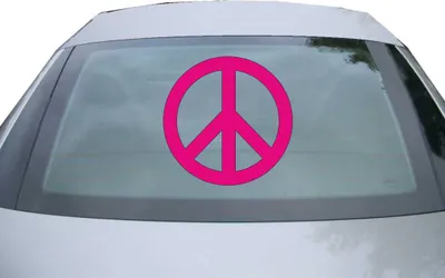Produktbild von Indigos UG - Aufkleber Heckscheibe & Motorklappe DE2291 - pink - 600x600 mm - Peace - Auto Scheiben Fenster Heckklappe Tuning Racing JDM - Die cut