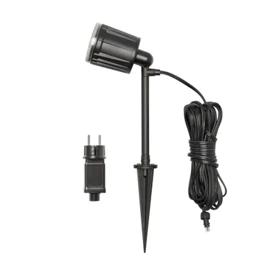 Produktbild von Konstsmide Amalfi LED Erdspiess-Spot gross schwarz, 3500K, 280lm, 4x4W, 12V/240V, Aluminium/Kunststoff, 7447-000