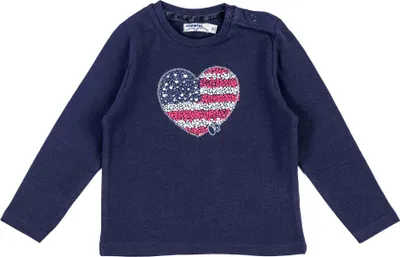 Produktbild von Olimpias Marineblaue Langarm-Babybluse für Mädchen