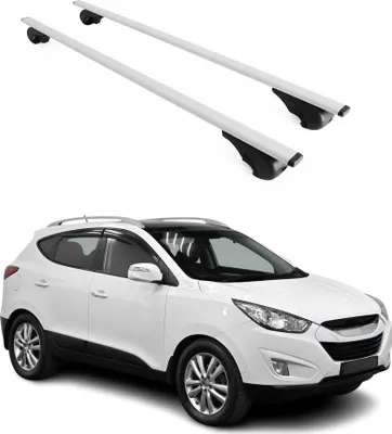Produktbild von Dachträger Gepäckträger für Hyundai ix35 2010-2015 Grundträger Grau 2 tlg