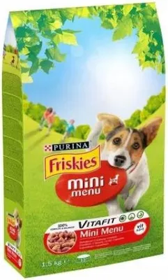 Produktbild von FRISKIES Mini Menu Rindfleisch mit Gemüse - Trockenfutter für Hunde - 1 5 kg