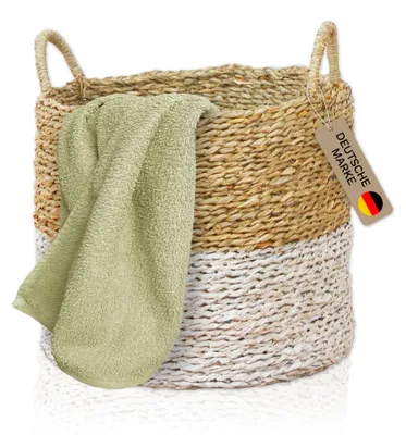 Produktbild von AUFBEWAHRUNGSKORB Flechtkorb RUND in Gr.1 Seegras