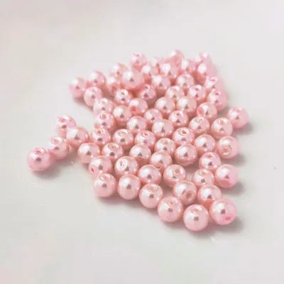 Produktbild von Glasperlen - Typ 'rund' - 20g - 8 mm - Rosa hell
