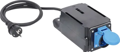 Produktbild von as-Schwabe MIXO Einschaltstrombegrenzer 230V 16A Schukosteckdose 230VAC IP44