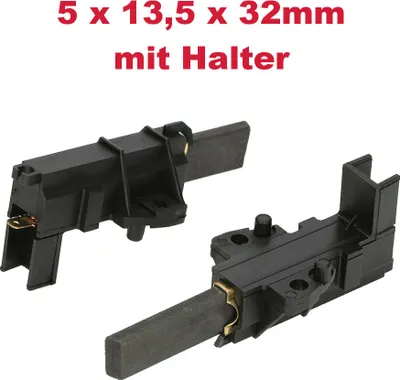 Produktbild von 2x Kohlebürsten Motorkohlen 5x13,5x32mm für CESET-Motoren wie BSH-Gruppe (Bosch) 00151614 151614 151613 Candy Hoover 92126721 49018683 Brandt 51X9118