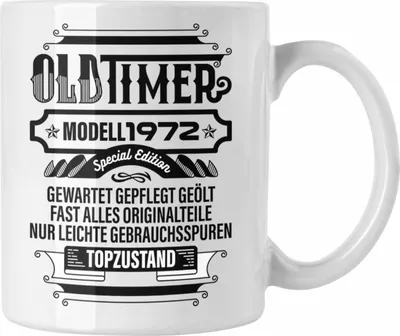 Produktbild von TRENDATION 50. Geburtstag Tasse Frau Mann Geschenk 50er Geschenkidee 50 Mutter Vater (Weiß)