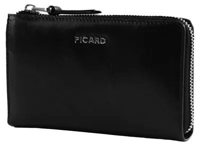 Productafbeelding van PICARD Leer portemonnee Peakline 1 Long Wallet Black zwart