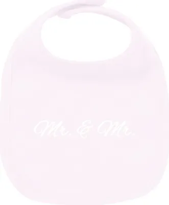 Produktbild von Huuraa Unisex Babylatz Mr. & Mr. Schriftzug Geschenk Babypink  Baumwolle Mr. & Mr. Mitbringsel