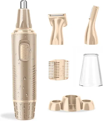 Produktbild von USB Wiederaufladbar haarschneider 3 in 1 Set Ohrhaarschneider- Doppelschneideklingen, Professioneller schmerzfreier Augenbrauen- esichtshaartrimmer