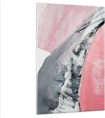 Produktbild von Bilder auf glas - Einteilig - Rosa Grau Farbe - 80x120cm - Glasbilder - Wandbilder - Bilder - zum Aufhängen bereit - Wanddekoration aus Glas - Glas Bilder - Wandbild auf Glas - GPA80x120-4982
