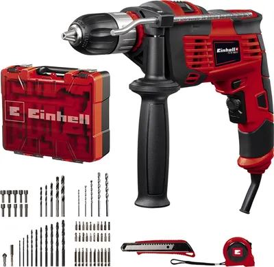 Image de Einhell TC-ID 1000 E 1010W perceuse à percussion avec 64 accessoires et mandrin de 13mm