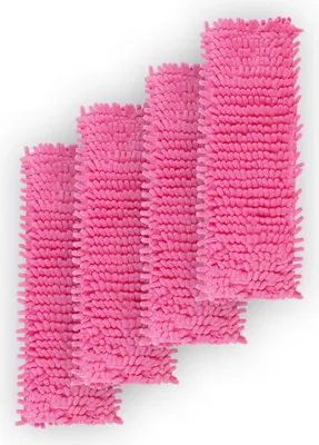 Produktbild von Bodenwischer Ersatzbezug 40 cm (4er-Pack), Chenille Wischbezug Pink, passend für Klapphalter, für alle Böden