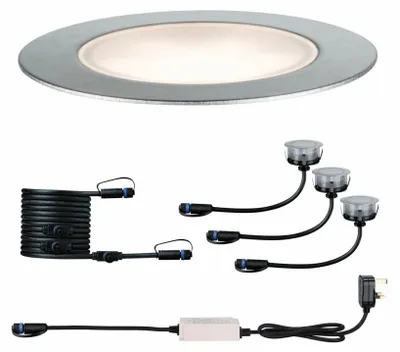 Produktbild von Paulmann Plug & Shine LED-Bodenleuchte, Schutzart IP67, 3000 K, 3 x 1,3 W, 30 VA, Anthrazit