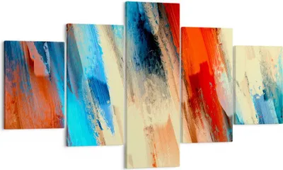 Produktbild von Bild auf Leinwand - Leinwandbild - Abstraktion modern - 125x70cm - Wand Bild - Wanddeko - Leinwanddruck - Bilder - Kunstdruck - Wanddekoration - Leinwand bilder - Wandkunst - EA125x70-4087