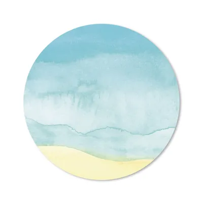 Produktbild von MuchoWow® Mauspad Mousepad Strand - Meer - Aquarell 50x50 cm - Mousepads - Maus Mat - Pad - Mausunterlage - Vinyl